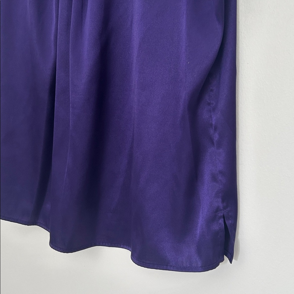 Chicos Shirt Womens Purple Sleeveless Scoop Neck Tank Top Pleated Casual Size 3 - Picture 5 of 9